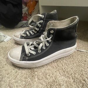 converse  Black and White High-Top Sneakers